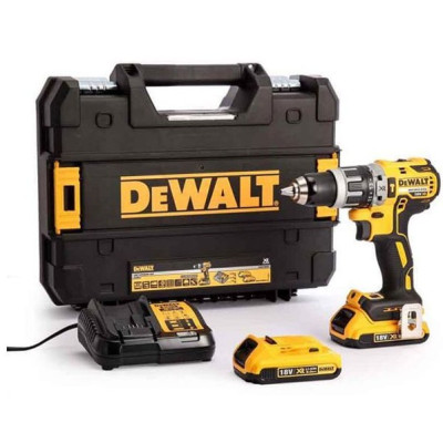 DeWALT Шурупокрут-дриль акумуляторний  XR Li-Ion 18В акб 2х2А·год 70Нм 550-2000об/хв кейс, ЗП 1.2кг