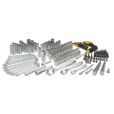 DeWALT Набір головок, біт, шестигранних та накидних ключів DeWALT, 1/4", 3/8", 1/2" кейс, 205шт
