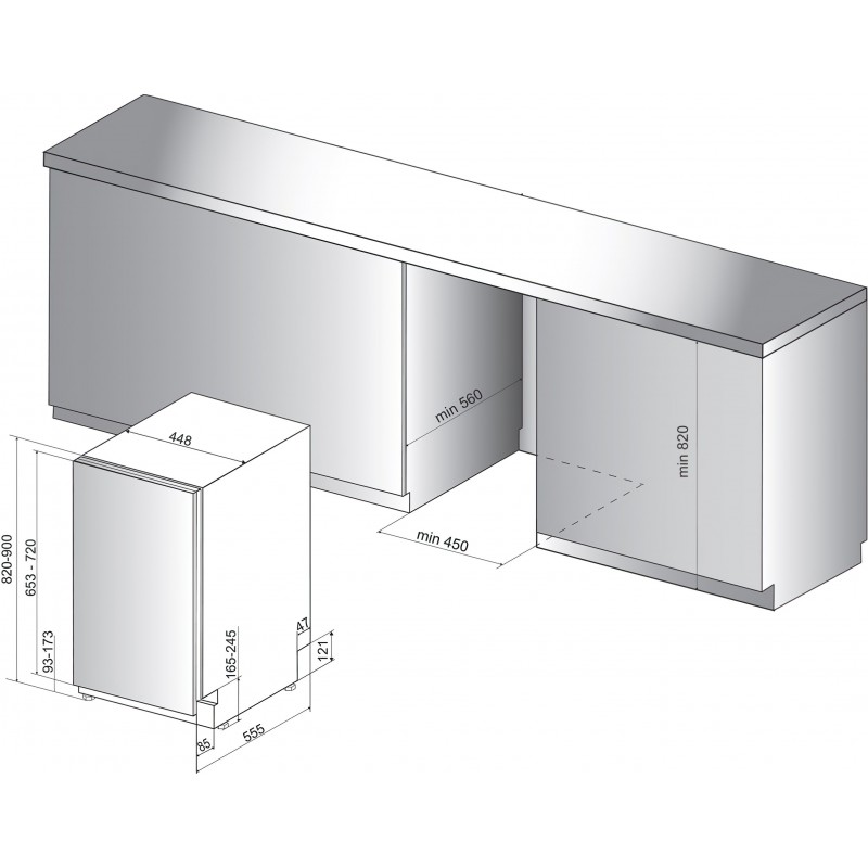 Whirlpool Вбудовувана посудомийна машина WSIC 3M27