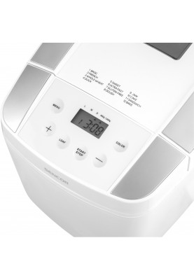 Sencor Хлібопічка 800Вт, програм-10, макс.вага -1.2кг, форма прямокутник, пластик, білий