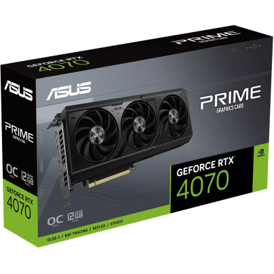 ASUS Відеокарта GeForce RTX 4070 12GB GDDR6X PRIME OС PRIME-RTX4070-O12G