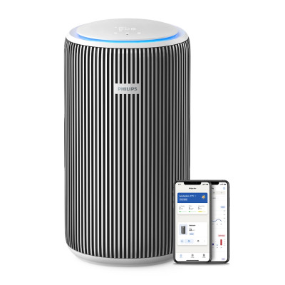 Philips Очисник повітря Series 3200, 135м2, 520м3/рік, HEPA +вугільний фільтр, Wi-Fi, 5 режими, сріблясто-білий