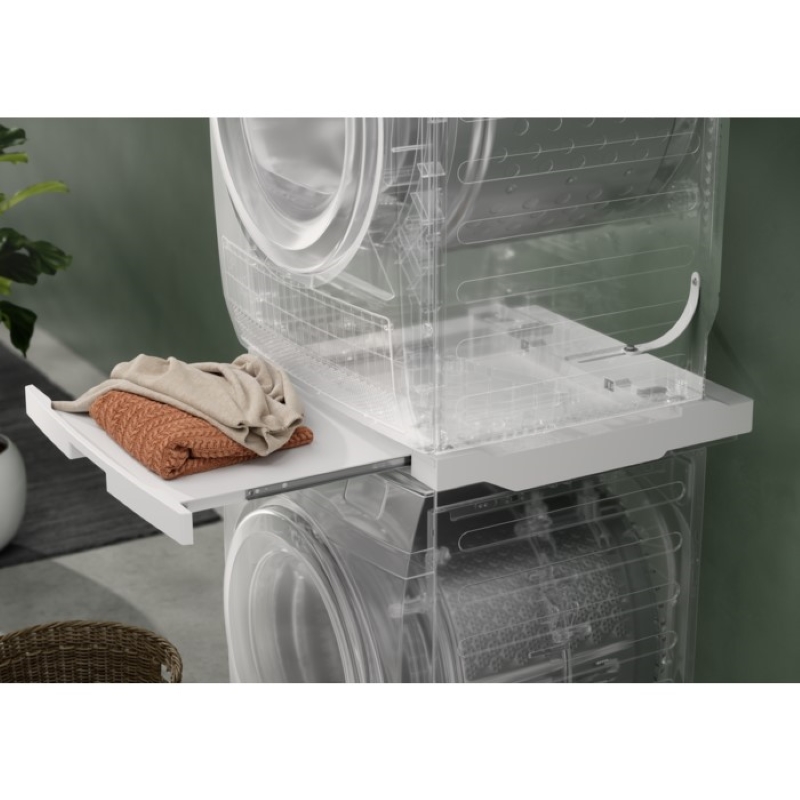 Electrolux Комплект монтажний для з'єднання пральної машини з сушильною машиною, висувна полиця, білий