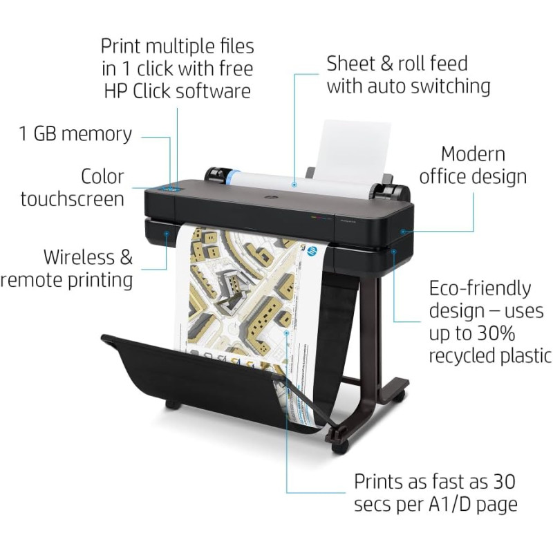 HP Принтер HP DesignJet T630 24" з Wi-Fi