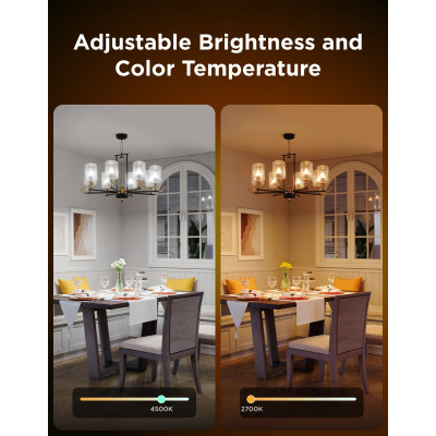 Govee Лампа розумна H600C, E14, 5W, 450Lm, 2700K-6400K, RGBWW, WI-FI/Bluetooth, білий