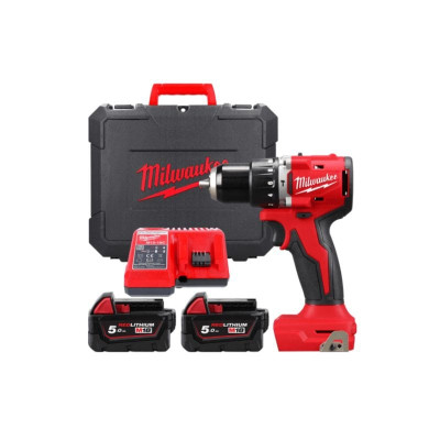 Milwaukee Шурупокрут-дриль акумуляторний M18 BLPDRC-502C 18В 2х5А·рік М12-М18 60Нм 0·1700об·хв 1.5кг