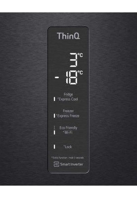 LG Холодильник з нижньою морозильною камерою GW-B509SBUM