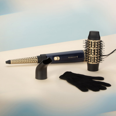 Remington Фен-щітка Sapphire Luxe, 1000Вт, 2 режими, іоніз-я, хол. обдув, кераміка, сапфіровий