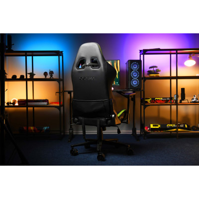 2E Gaming Крісло OGAMA II RGB, ПУ шкіра, 3D-Armrests, чорний 2E Gaming Крісло OGAMA II RGB, ПУ шкіра, 3D-Armrests, чорний