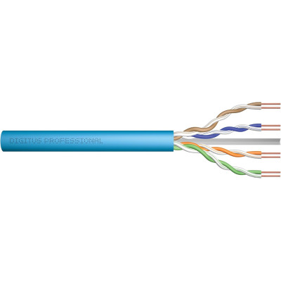 Digitus CAT 6A U-UTP, 305m, AWG 23/1, LSZH, голубой