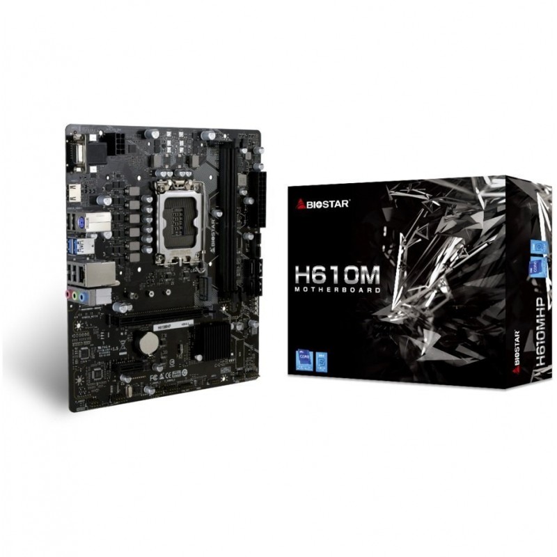 Biostar Материнська плата H610MHP s1700 H610 2xDDR4 HDMI D-Sub mATX