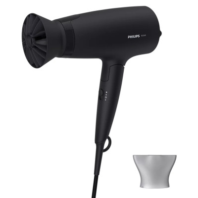 Philips Фен 3000 Series дорожній, 1600Вт, 3 режими, дифузор, хол. обдув, чорний