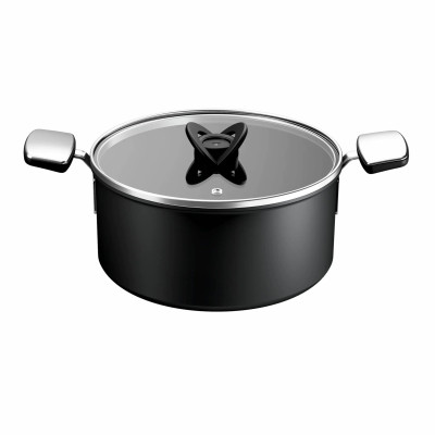 Tefal Каструля Tefal Excellence+, з кришкою, 24см, , алюміній, скло, бакеліт, чорний
