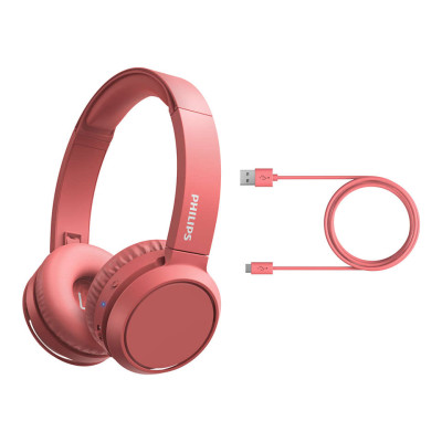 Philips TAH4205 On-ear Mic[Навушники On-ear TAH4205 BT 5.0, SBC, Wireless, Mic, Червоний]