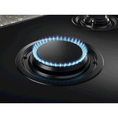 Electrolux Варильна поверхня комбінована (2 газ + 2 інд), 60см, розширена зона, чугун, чорний