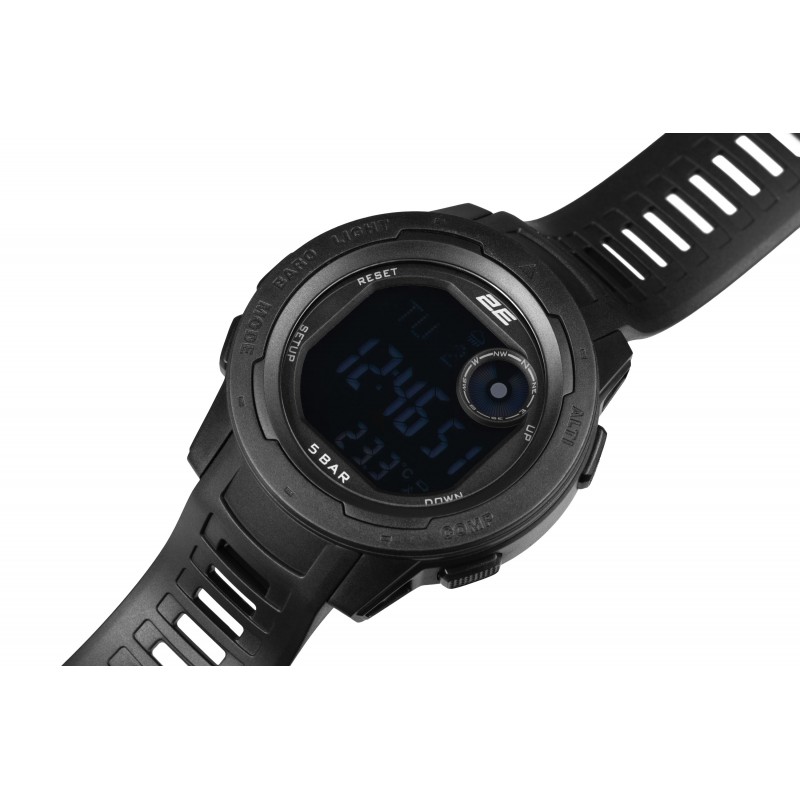 2E Tactical Тактичний годинник Delta X Black з компасом та крокоміром