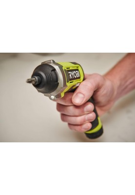 Ryobi Викрутка акумуляторна USB Lithium RSD4-120TA2 4В 1х2А·год 5Нм 200об·хв 2 насадки 10 біт 0.31кг кейс