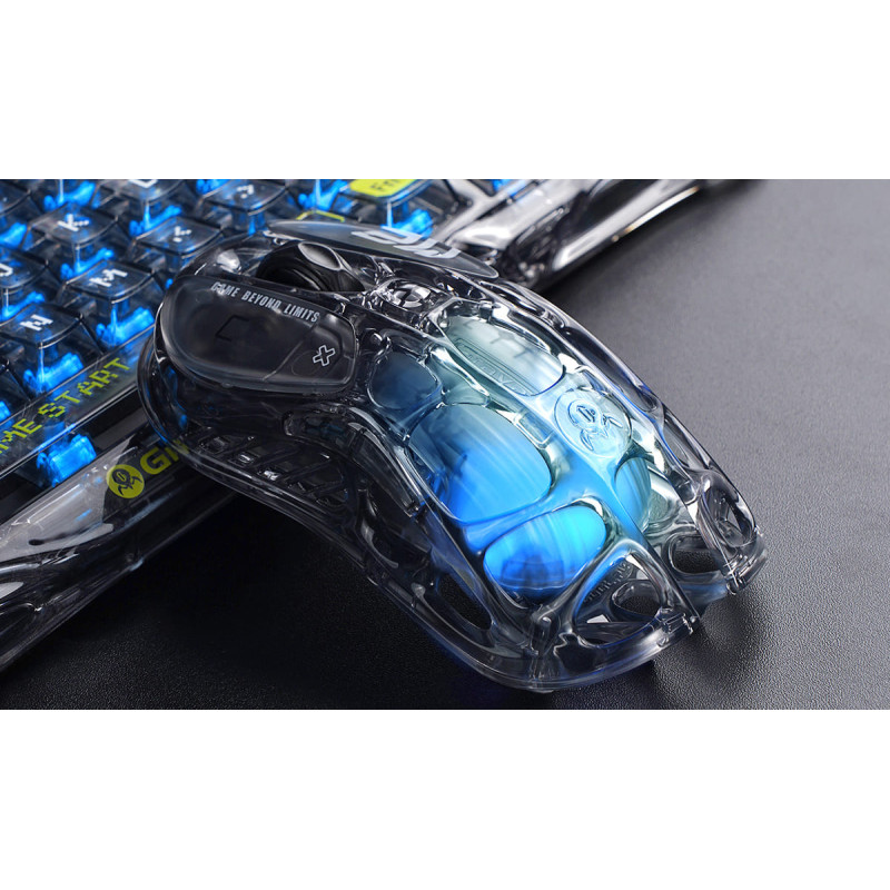 GravaStar Миша Mercury M2, BT/WL/USB-A, RGB, чорно-прозорий