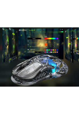 GravaStar Миша Mercury M2, BT/WL/USB-A, RGB, чорно-прозорий