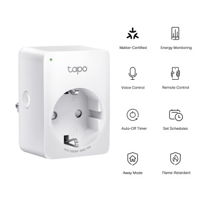 TP-Link Розумна розетка компактна Tapo P110M N300 BT 16A