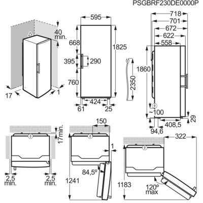 Electrolux Морозильна камера, 186x60х65, 278л, E, NF, інв., нерж Electrolux Морозильна камера, 186x60х65, 278л, E, NF, інв., нерж