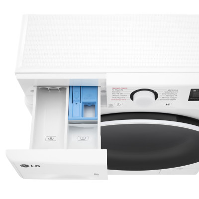 LG Пральна машина фронтальна, 8кг, 1200, A, 48см, дисплей, пара, інвертор, білий