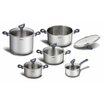 Tefal Набір посуду Tefal Daily Cook, 10предметів, нержавіюча сталь, бакеліт, скло