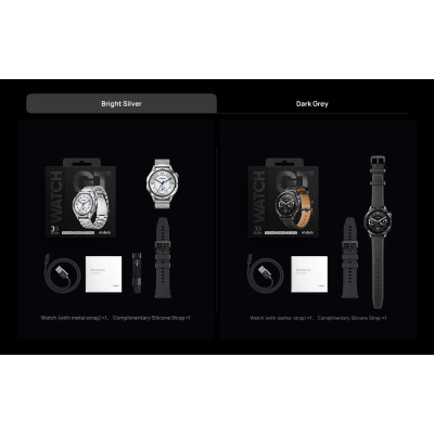Mibro Смарт-годинник GT 46мм, 1.43", 466x466, AMOLED, BT 5.3, GPS, 5 ATM, сріблястий