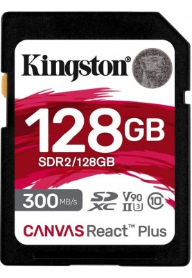 Kingston Карта пам'яті 128GB SDXC C10 UHS-II U3 R300/W260MB/s