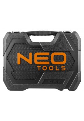 Neo Tools Набір інструментів, 82шт, 1/2", 1/4", CrV, кейс