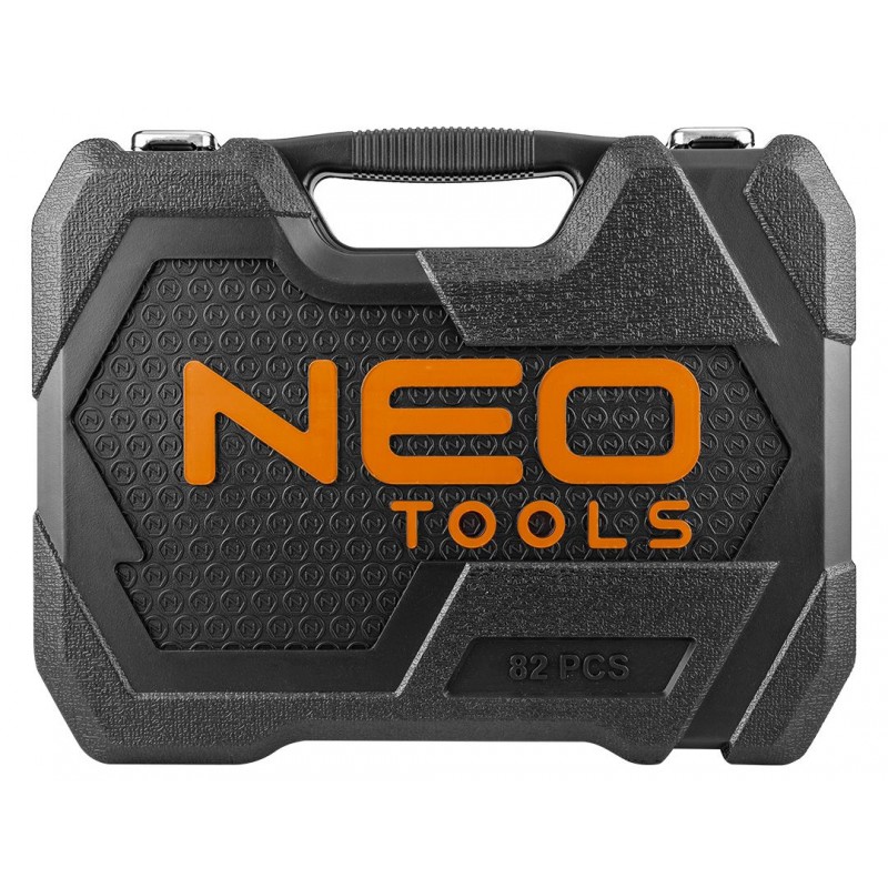 Neo Tools Набір інструментів, 82шт, 1/2", 1/4", CrV, кейс