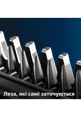 Philips Машинка для стриження Series 7000, акум., роторний мотор, насадок-3, кейс,ножиці, гребінець в компл, сталь, чорно-сірий
