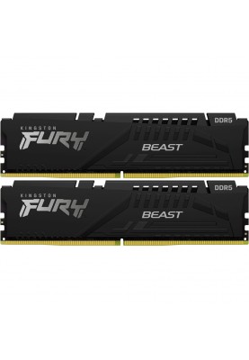 Kingston Пам'ять ПК DDR5 32GB KIT (16GBx2) 4800 FURY Beast Black