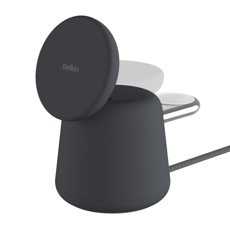 Belkin Зарядний пристрій бездротовий 2в1 MagSafe iPhone/Watch/AirPods, Charcoal Mass