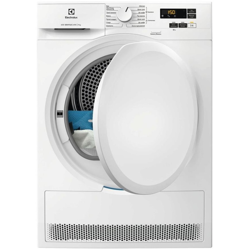 Electrolux Сушильна машина тепловий насос, 7кг, A++, 64см, дисплей, білий