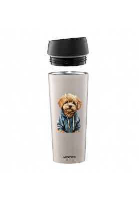 ARDESTO Термокухоль Coffee Time Maltipoo 450мл, нержавіюча сталь, бежевий