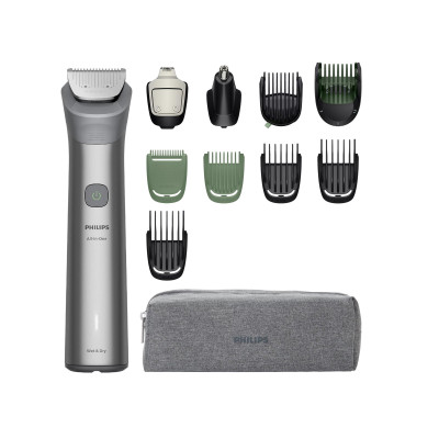 Philips Тример Philips Series 5000, для бороди, голови та тіла, насадок-11, сталь, сірий