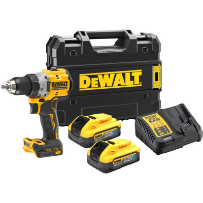DeWALT Шурупокрут-дриль акумуляторний DeWALT XR Li-Ion PowerStack 18В 2х5А·рік 90Нм 0-650·0-2000об/хв кейс ЗП 1.28кг
