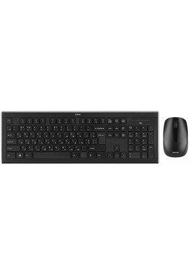 HAMA Комплект клавіатура та миша Cortino WL, EN/UKR, чорний