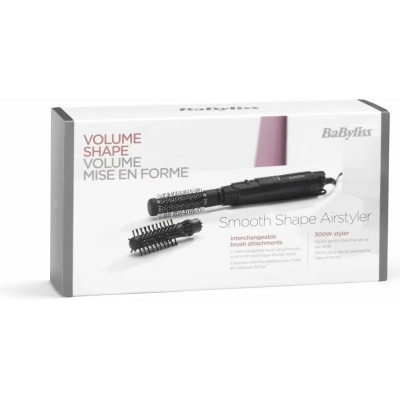 BaByliss Фен-щітка, 300Вт, 2 режими, хол. обдув, 2 насадки, чорний