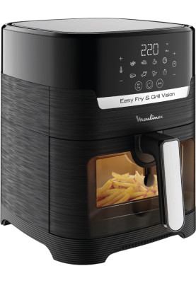 Moulinex Мультипіч Easy Fry&Grill Window, 1550Вт, чаша-4.2л, сенсорне керув., 8 програм, з віконцем, пластик, чорний