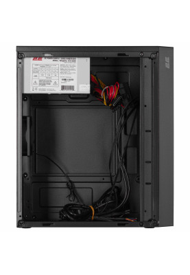 2E Корпус TeamX TMX03 з БЖ 2E ATX400W, 2xUSB2.0, 1x80мм, VGA 220мм, mATX, чорний