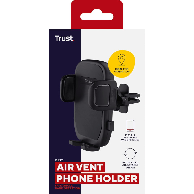 Trust Автомобільний тримач смартфона Runo airvent 4-7", чорний