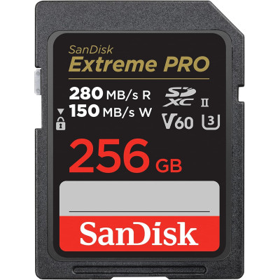 SanDisk Карта пам'яті SD 256GB C10 UHS-II U3 R280/W150MB/s Extreme Pro V60