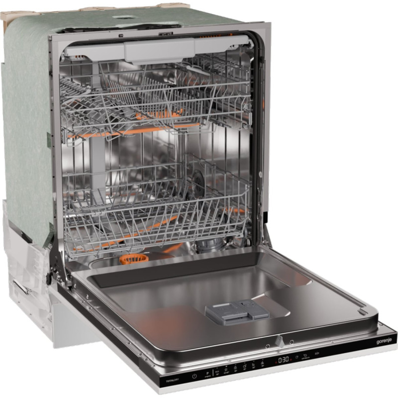 Gorenje Посудомийна машина вбудовувана, 16компл., A+++, 60см, AquaStop, автоматичне відчинення, сенсорн.упр, 3и кошики, білий