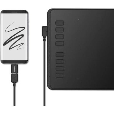 Huion Графічний планшет 8.7"x5.4" H950P, microUSB, чорний Huion Графічний планшет 8.7"x5.4" H950P, microUSB, чорний
