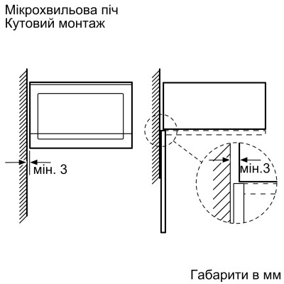 Bosch Мікрохвильова піч Bosch вбудована, 20л, електр. керув., 800Вт, дисплей, чорний/нержавіюча сталь