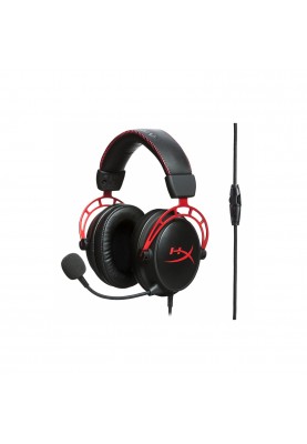 HyperX Гарнітура ігрова Cloud Alpha, mini-jack/dual 3.5мм, 1.3м/2м чорно-червоний