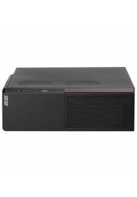 2E Корпус S613ARGB-400, з БЖ 2E 400W-SFX, 1xUSB3.0, 1хUSB Type-C, 1x80мм, Micro ATX/ Desktop, чорний