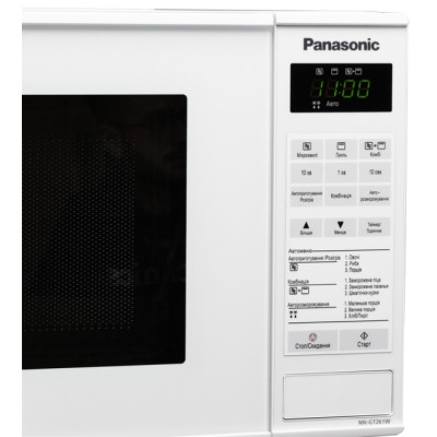 Panasonic Мікрохвильова піч, 20л, 800Вт, гриль, дисплей, білий